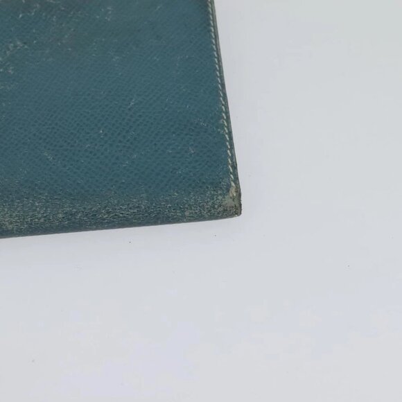 HERMES Bean Long Wallet Leather Blue - Picture 9 of 15